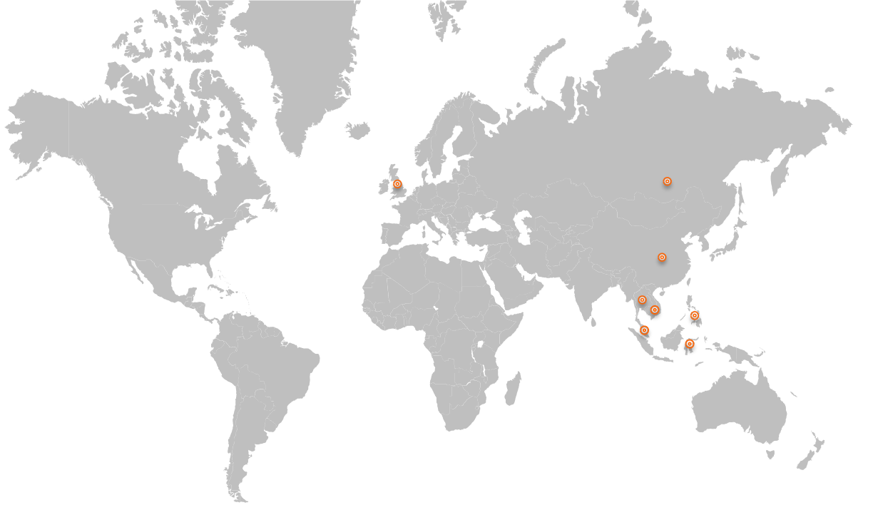 Map of MANZUN project locations